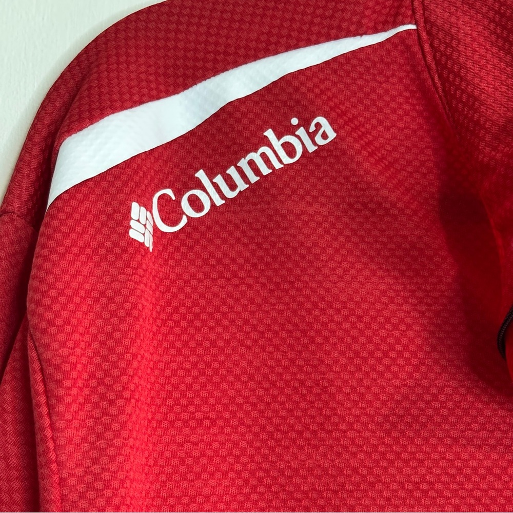 Men’s Columbia Red Omni-wick Scorecard Golf Pullover Size XL - Picture 3 of 5